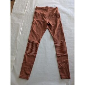 L'urv High Waist Moto  Leggings Burnt Orange Women S Athleisure